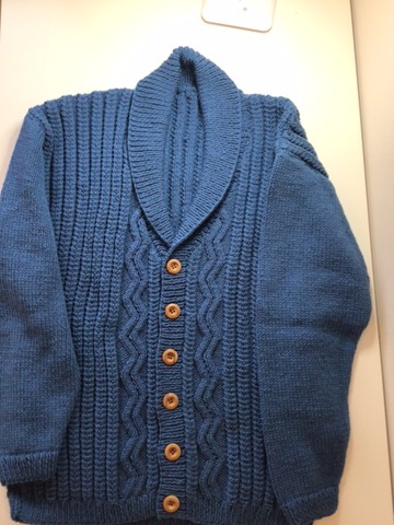 I got the knitting bug late last year and made my husband a cardigan. Roz